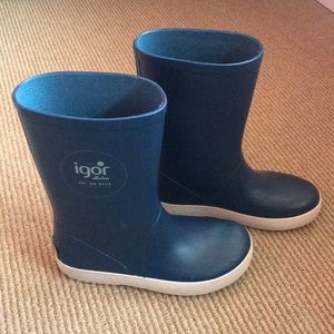 Girls blue white Igor rain boots size 29 Italy
